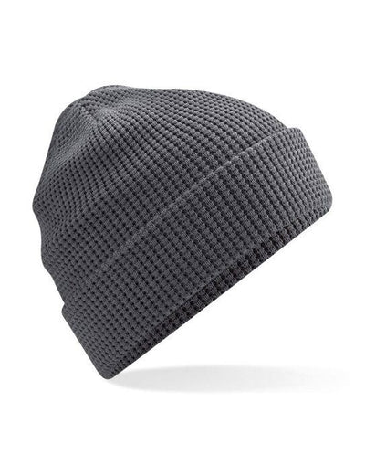 Beechfield B52N Organic Cotton Waffle Beanie - Graphite