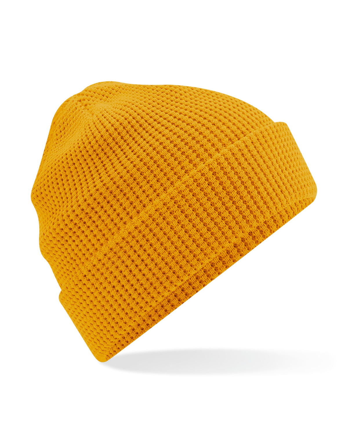 Beechfield B52N Organic Cotton Waffle Beanie - Mustard
