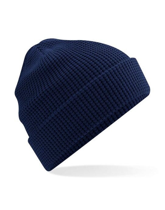 Beechfield B52N Organic Cotton Waffle Beanie - Oxford Navy