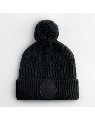 Beechfield B530R Fan Patch Beanie - Black