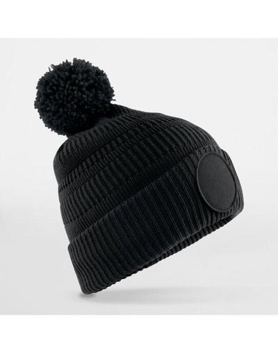 Beechfield B530R Fan Patch Beanie - Black