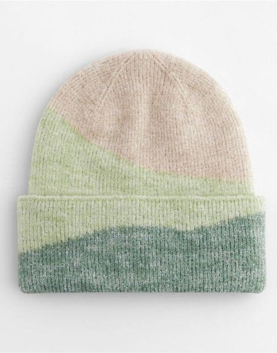 Beechfield B532 Soft Wave Beanie - Almond/Pistachio/Dusty Green