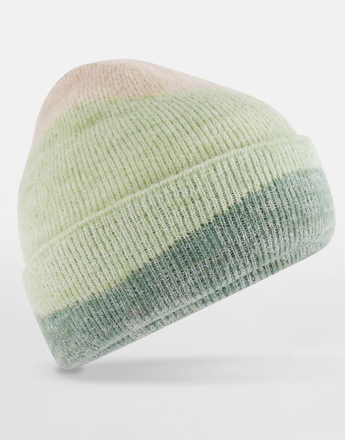 Beechfield B532 Soft Wave Beanie - Almond/Pistachio/Dusty Green