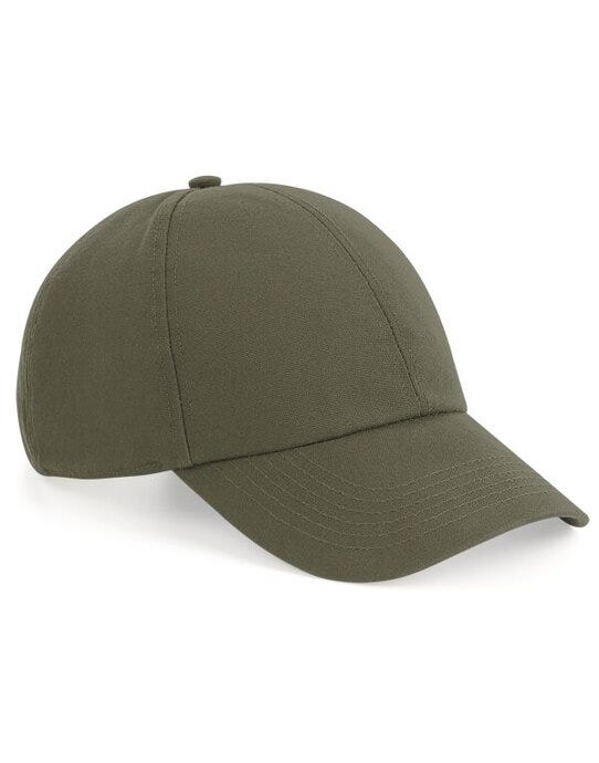 Beechfield B54 Organic Cotton Canvas Cap - Olive Green