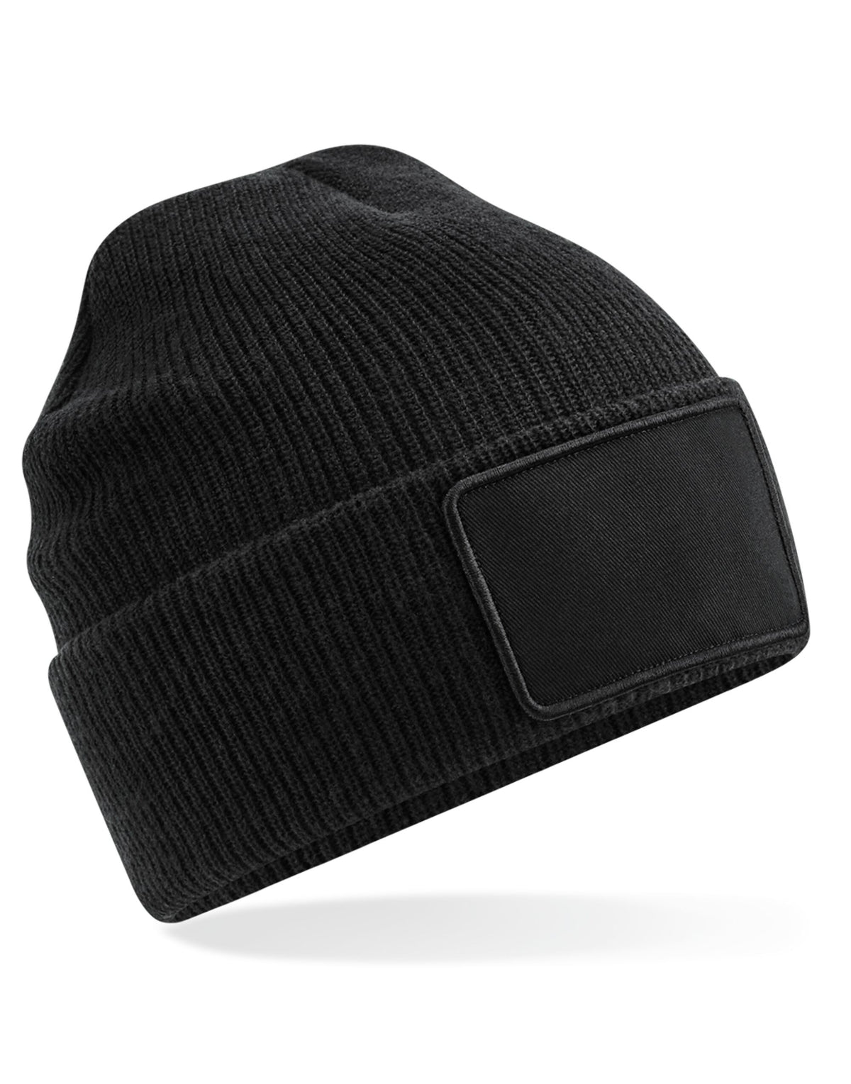 Beechfield B540 Removable Patch Beanie - Black