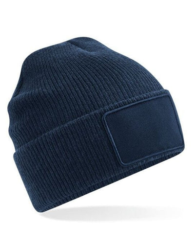 Beechfield B540 Removable Patch Beanie - French Navy