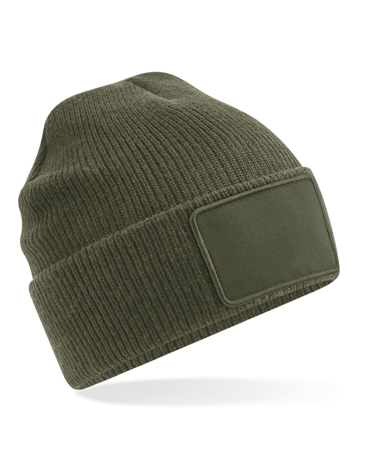 Beechfield B540 Removable Patch Beanie - Military Green