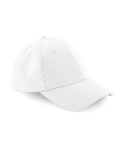 Beechfield B59 Solid White plain baseball cap