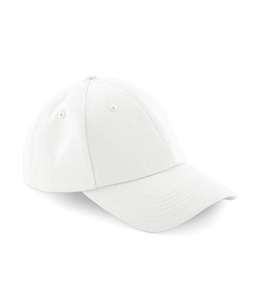 Beechfield B59 Solid White plain baseball cap