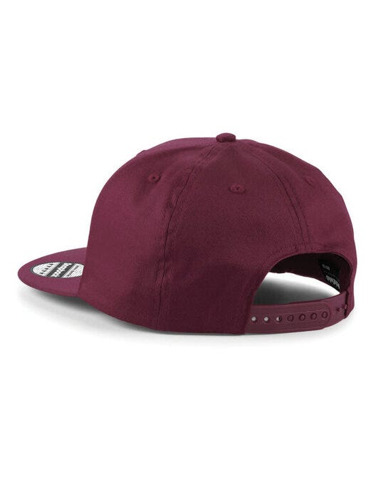 Beechfield B610 5 panel Snapback Rapper Cap - Burgundy