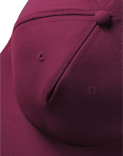 Beechfield B610 5 panel Snapback Rapper Cap - Burgundy