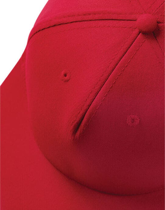 Beechfield B610 5 panel Snapback Rapper Cap - Classic Red