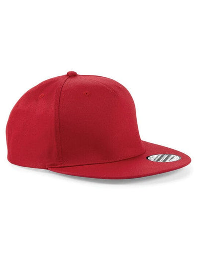 Beechfield B610 5 panel Snapback Rapper Cap - Classic Red