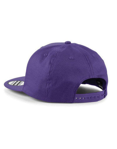 Beechfield B610 5 panel Snapback Rapper Cap - Purple