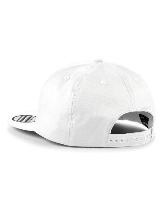 Beechfield B610 5 panel Snapback Rapper Cap - White