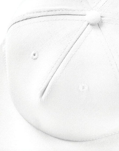 Beechfield B610 5 panel Snapback Rapper Cap - White