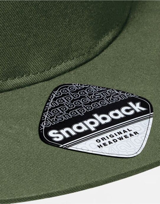 Beechfield B610 5 panel Snapback Rapper Cap - Olive Green