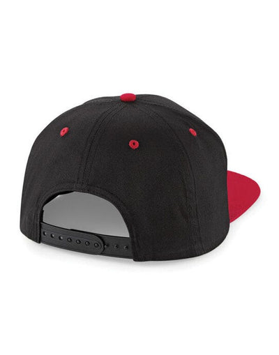 Beechfield B610C 5 Panel Contrast Snapback - Black/Classic Red
