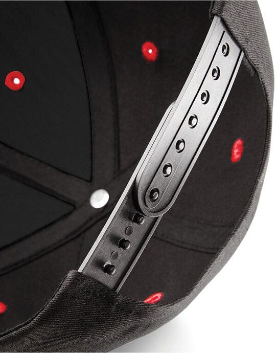 Beechfield B610C 5 Panel Contrast Snapback - Black/Classic Red