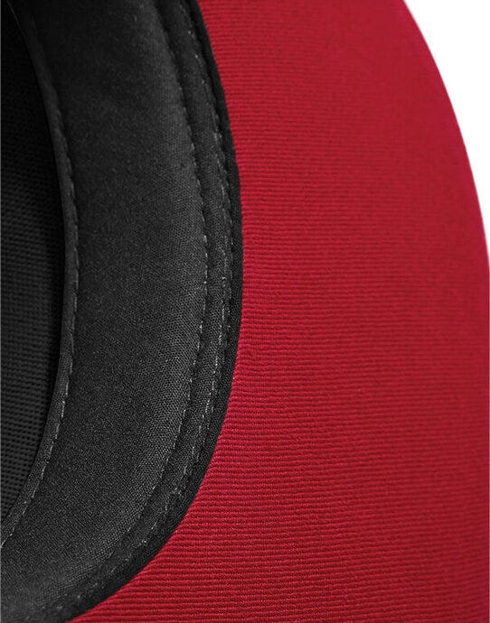 Beechfield B610C 5 Panel Contrast Snapback - Black/Classic Red