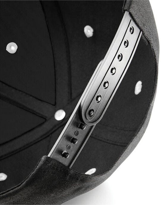 Beechfield B610C 5 Panel Contrast Snapback - Black/ Grey