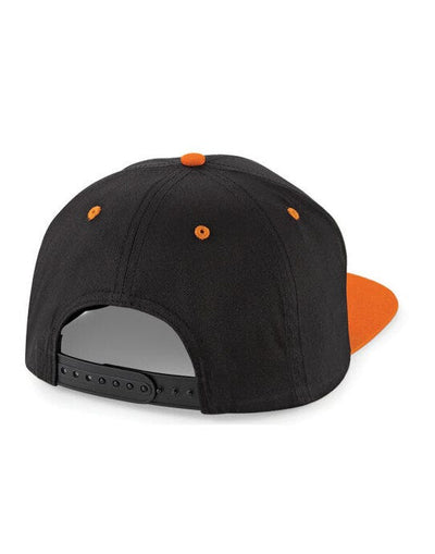 Beechfield B610C 5 Panel Contrast Snapback - Black/Orange