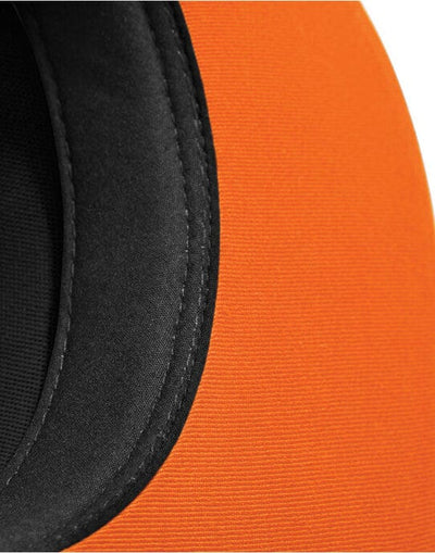 Beechfield B610C 5 Panel Contrast Snapback - Black/Orange