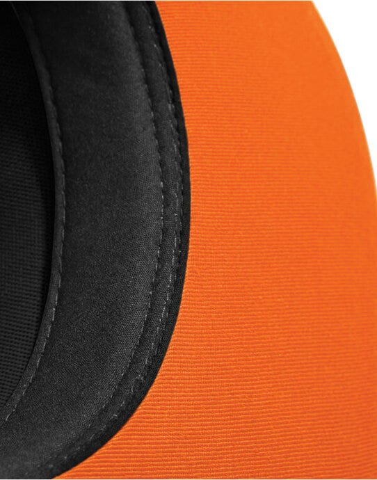 Beechfield B610C 5 Panel Contrast Snapback - Black/Orange