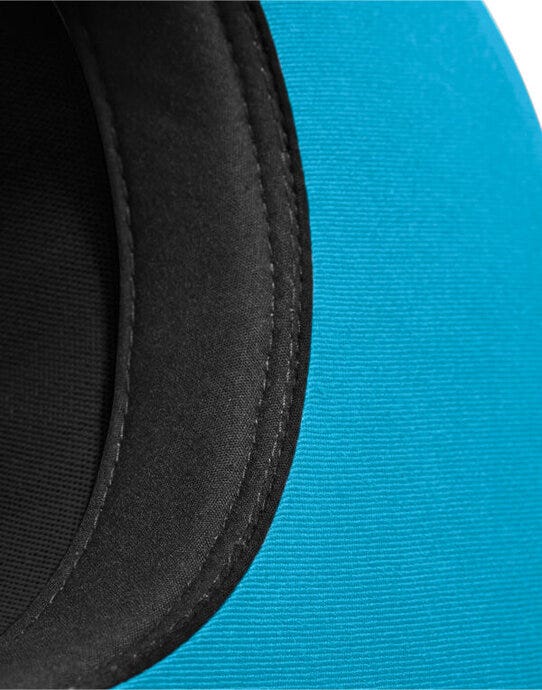 Beechfield B610C 5 Panel Contrast Snapback - Black/ Surf Blue