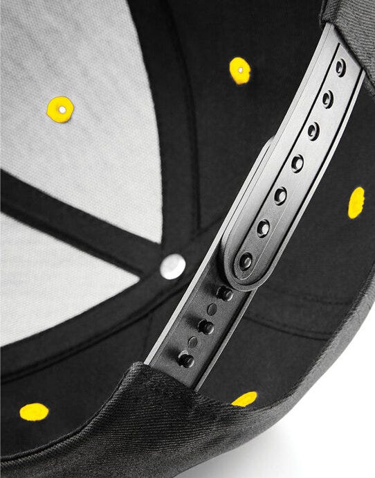 Beechfield B610C 5 Panel Contrast Snapback - Black/Yellow