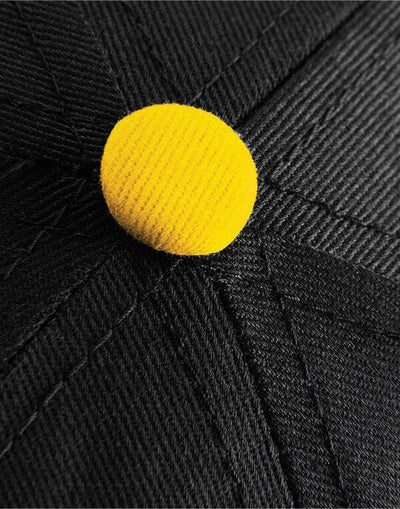 Beechfield B610C 5 Panel Contrast Snapback - Black/Yellow