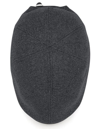 Beechfield B623 Melton Wool Ivy Cap - Charcoal Marl