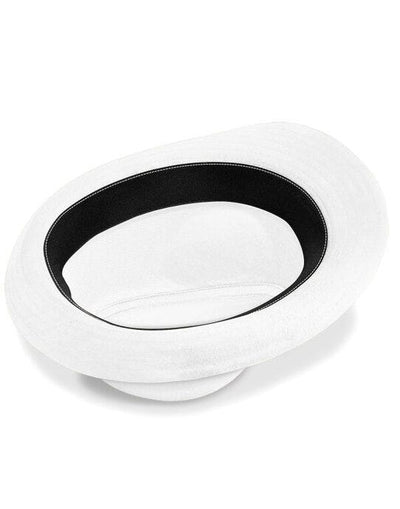 Beechfield B630 Fedora - White/Black