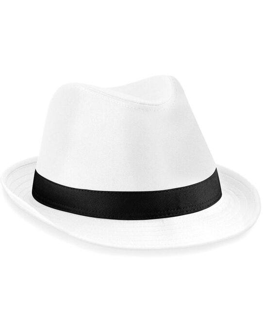 Beechfield B630 Fedora - White/Black