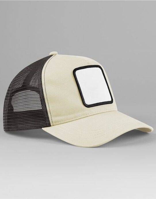 Beechfield B636 Appliqué Patch 5 Panel Truck - Stone/Shadow Grey