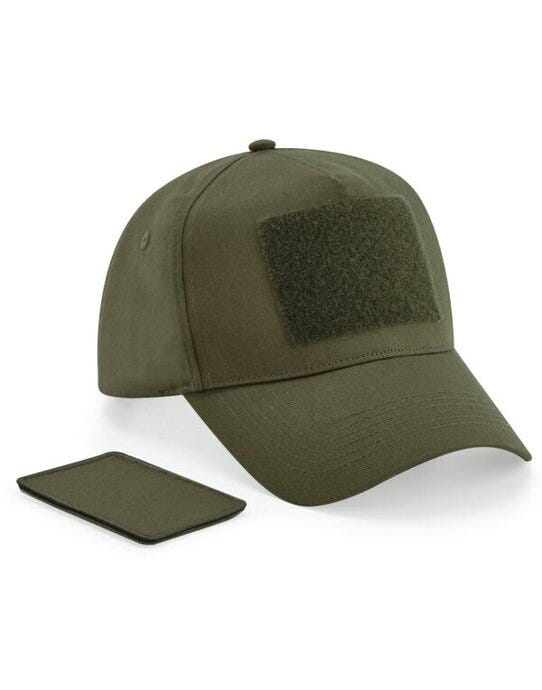 Beechfield B638 Removable Patch Cap - Military Green