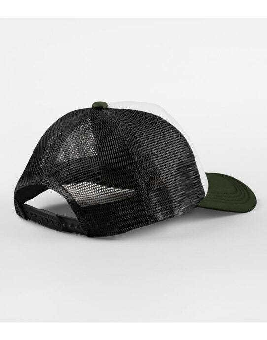 Beechfield B639 Retro 5 Panel Trucker - Black/Dark Olive
