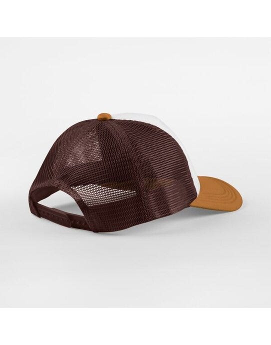 Beechfield B639 Retro 5 Panel Trucker - Chocolate/Dark Amber