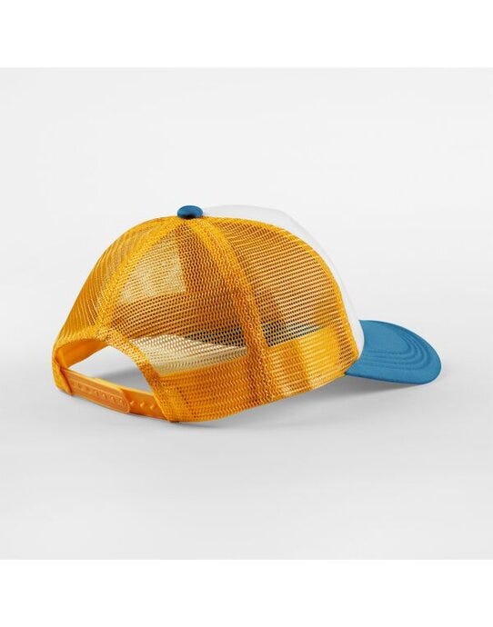 Beechfield B639 Retro 5 Panel Trucker - Sunflower/Heritage Blue