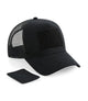 Beechfield B641 Black plain Patch Snapback Trucker Cap