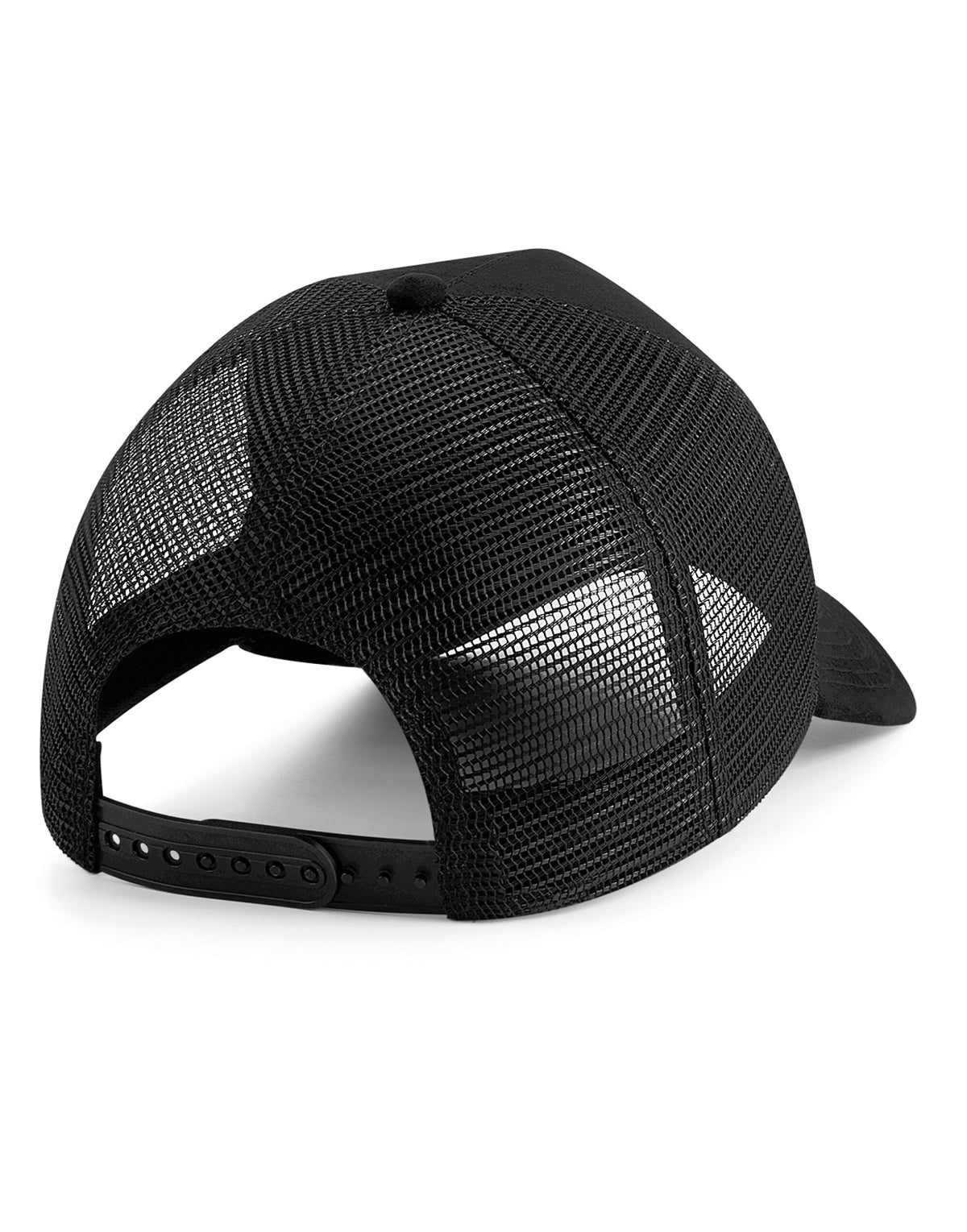 Beechfield B643 Suede Snapback Trucker - Black