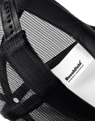 Beechfield B645 Vintage Snapback Trucker - Black/Black