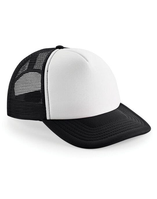 Beechfield B645 Vintage Snapback Trucker - Black/White
