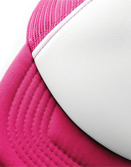 Beechfield B645 Vintage Snapback Trucker - Fuchsia/White