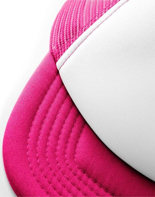Beechfield B645B Junior Vintage SB Trucker - Fuchsia/White