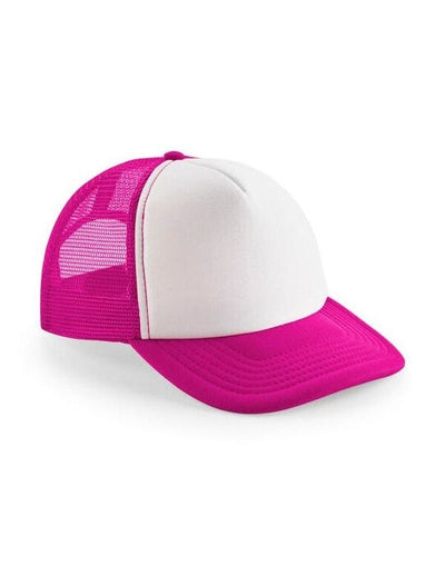 Beechfield B645B Junior Vintage SB Trucker - Fuchsia/White