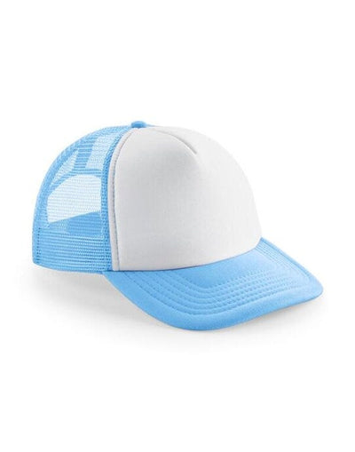 Beechfield B645B Junior Vintage SB Trucker - Sky/White