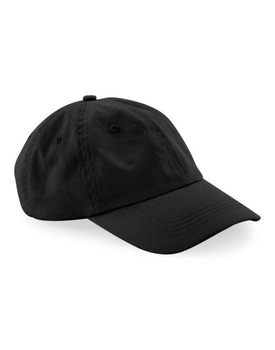 Beechfield B652N Organic Cottn 6 Panel Dad Cap - Black