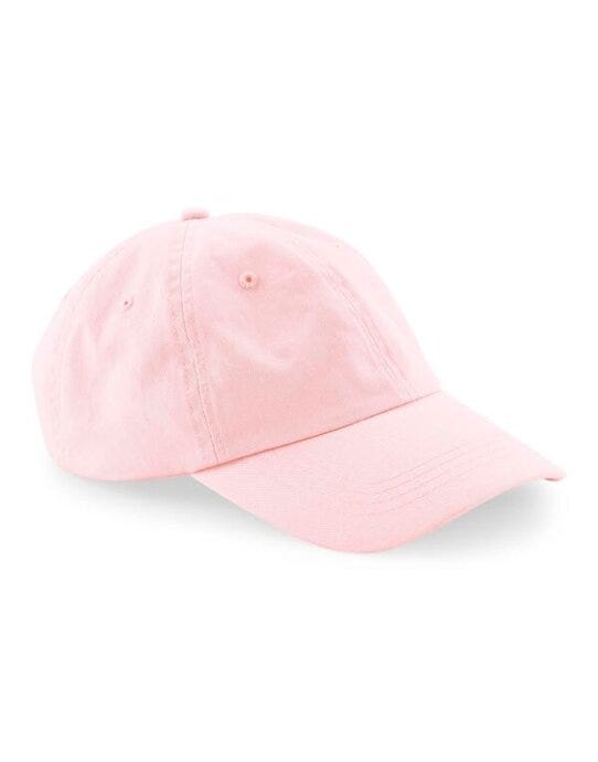 Beechfield B652N Organic Cottn 6 Panel Dad Cap - Powder Pink