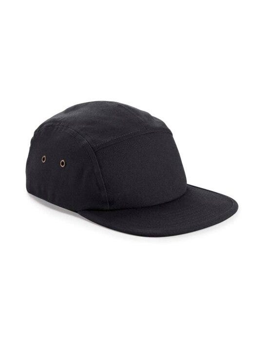 Beechfield B654 Canvas 5 Panel Cap - Black